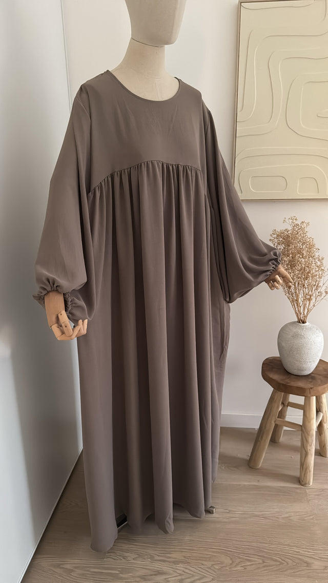 ABAYA JAZZ MANCHE BOUFFANTE