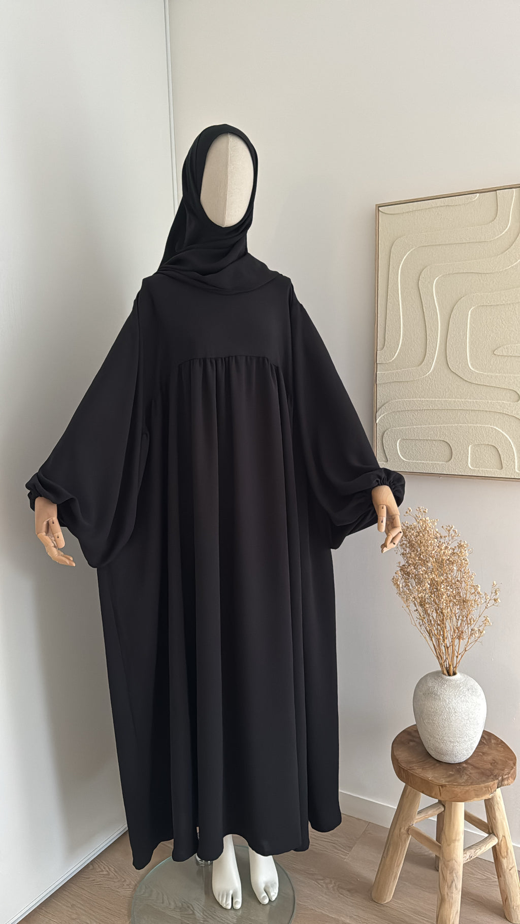 ABAYA JAZZ MANCHE BOUFFANTE