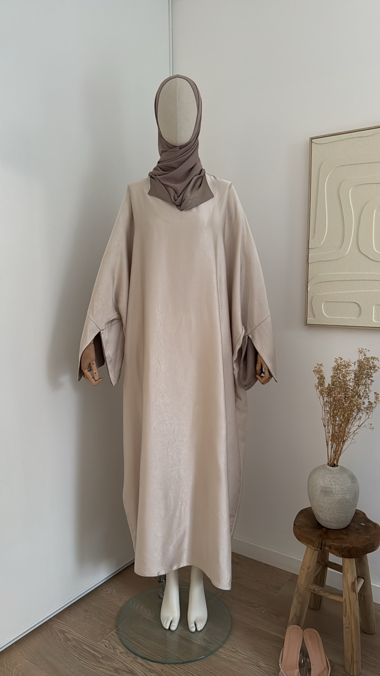 ABAYA SATINÉ